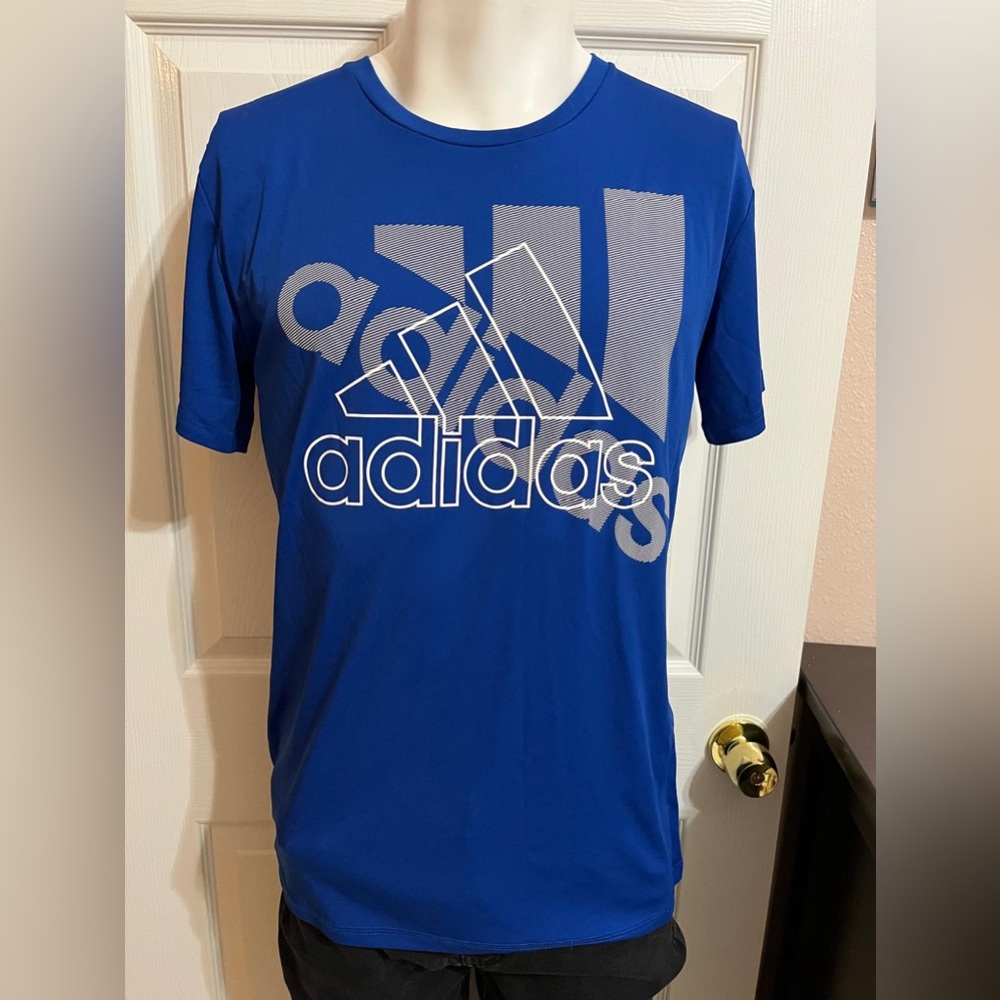(6) adidas royal blue men's t-shirt